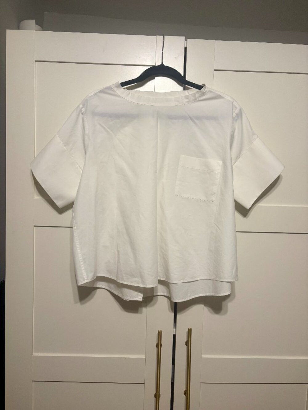 Sibel Saral size M short sleeve open back blouse